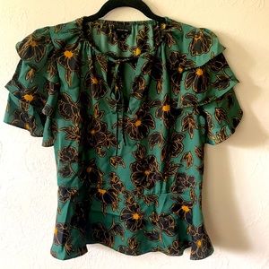 Deep Floral Blouse